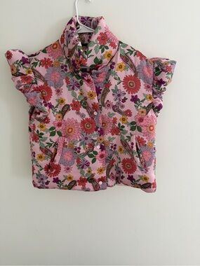 &Merci Puffer Jacket Vibrant Floral Design